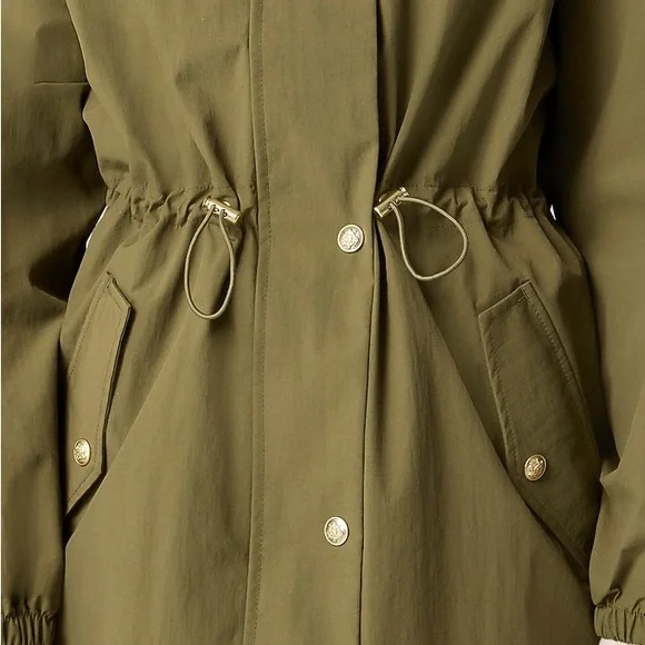 J. Crew Olive Utility Jacket with Hood - Picture 3 of 10